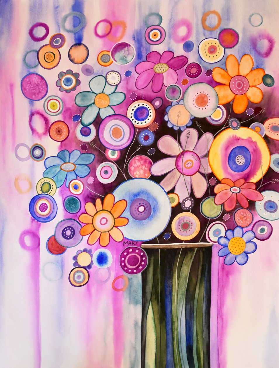 Flores de fantasia de Marys Watercolors