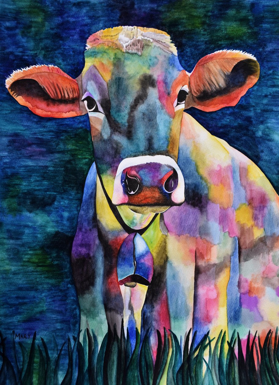 Aquarela-Kuh de Marys Watercolors