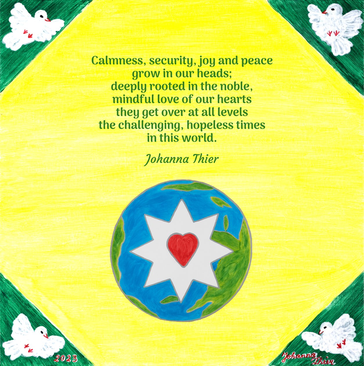 Calma, segurança, alegria e paz - Versão 2 de Johanna Thier