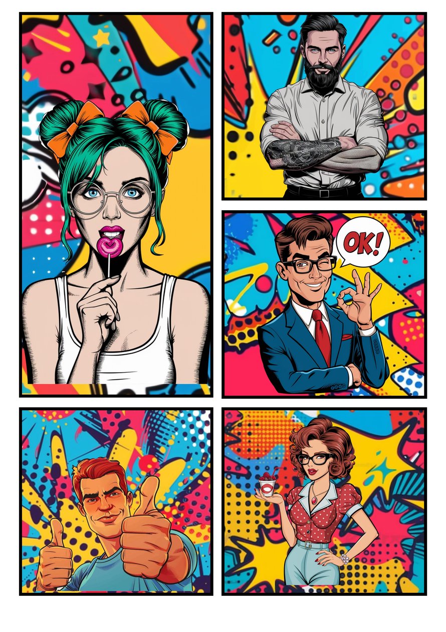 Banda desenhada Popart "OK" de Mario Witt