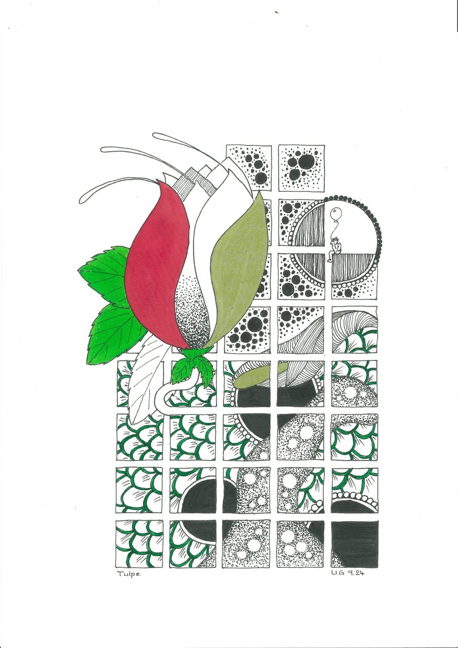 a tulipa e o balão de Urs Grünenfelder