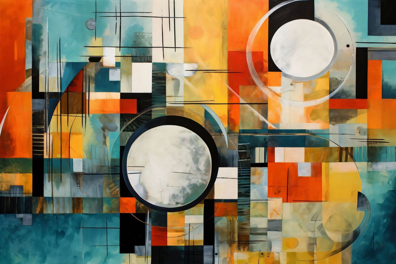Desenho em espiral, composição abstrata, decoração de parede | impressão a pedido para Quarto de F. Abderrahim