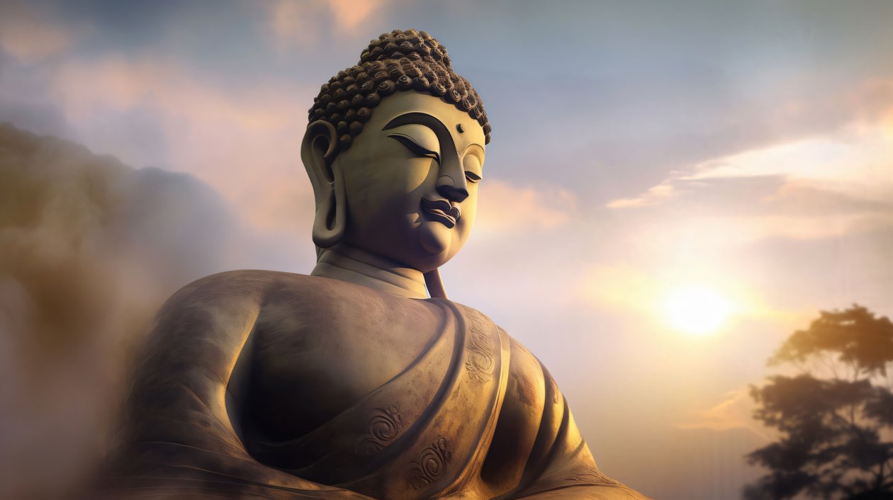 Decoração de parede Retrato de Buda, Meditação pacífica, impressões em tela grande de F. Abderrahim