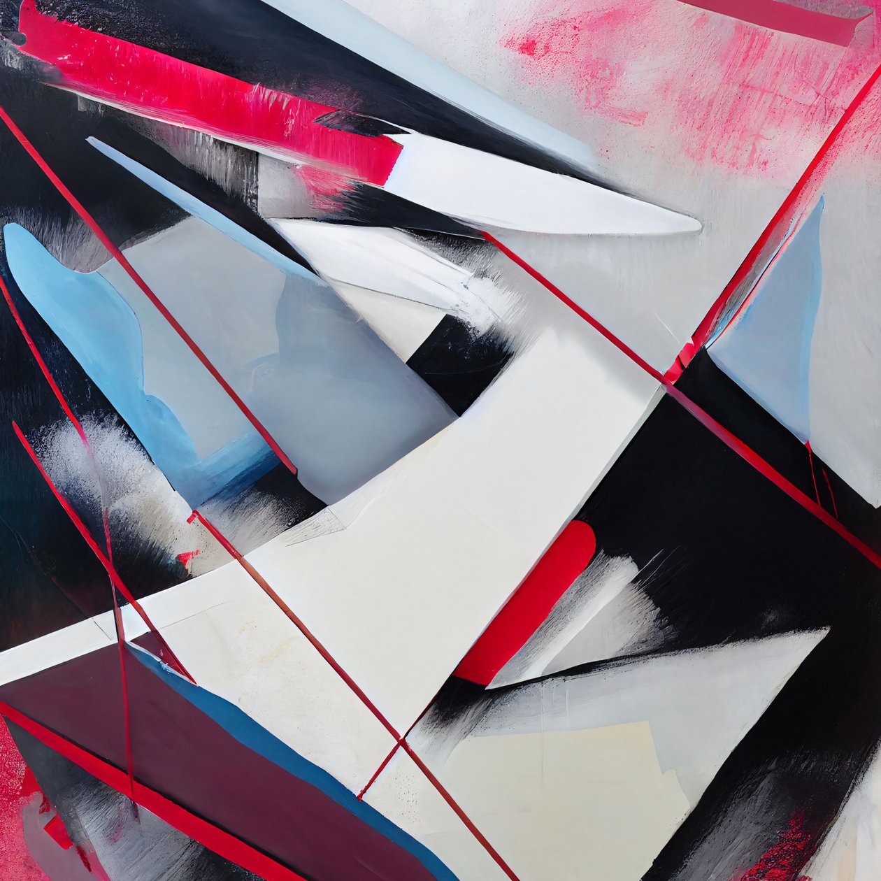 Abstract Splash Expressão criativa em pinceladas, impressões de arte em tela a pedido de F. Abderrahim