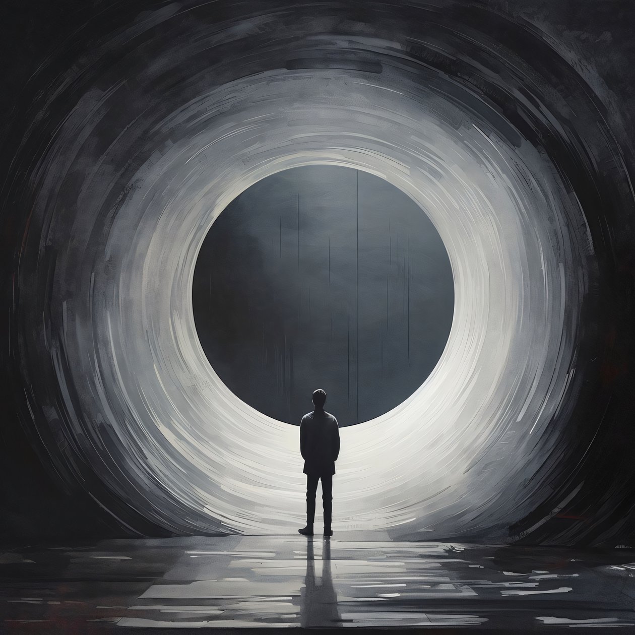 Abstract Void The Emptiness of Darkness, experiência de quase morte, impressões de decoração de parede emolduradas de F. Abderrahim