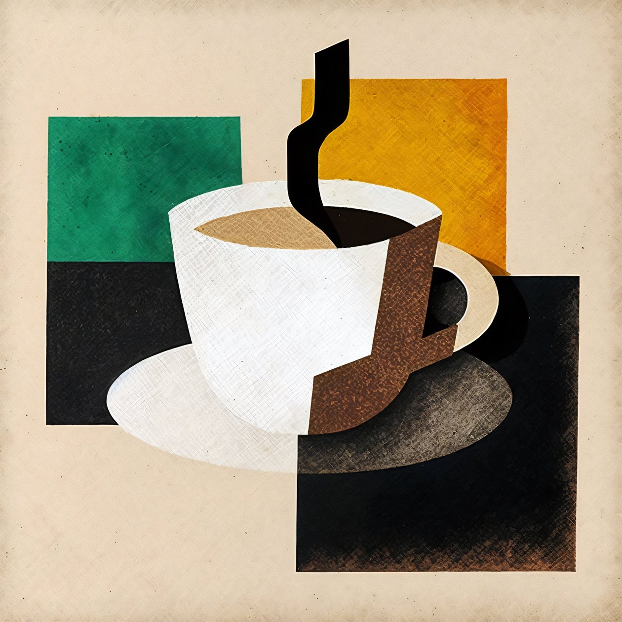 Café Boho, Arte minimalista, Decoração de cozinha, impressão de tela com moldura a pedido de F. Abderrahim