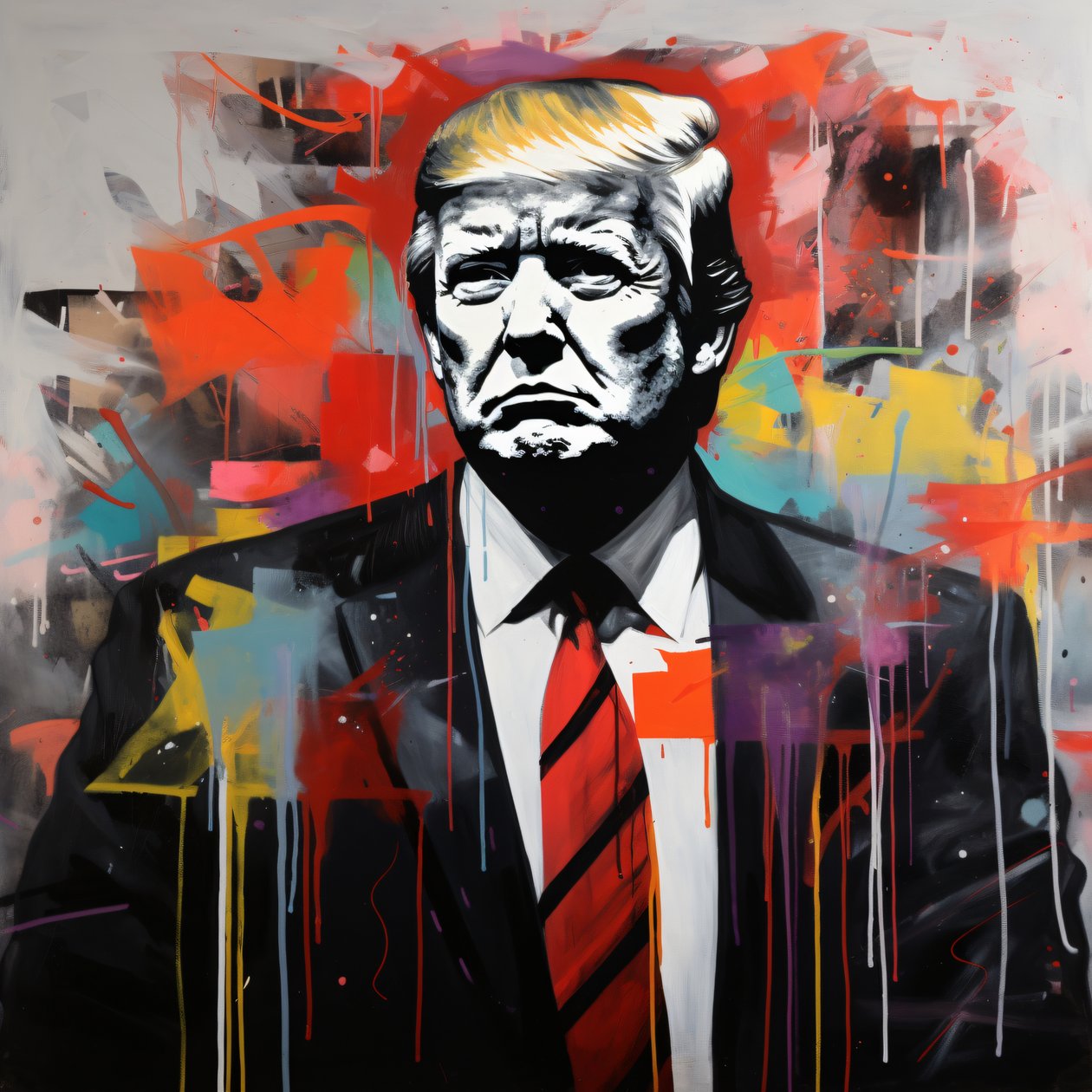 Donald trump graffiti  street art desenho, online, poster impressões qualidade de F. Abderrahim