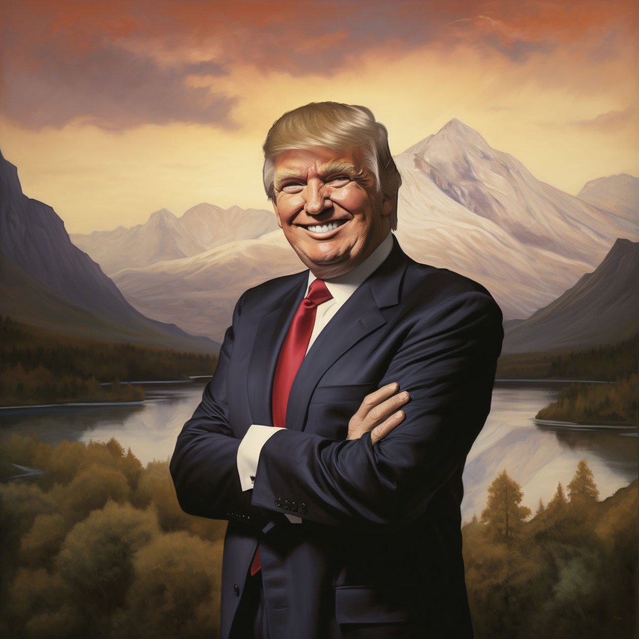 Retrato de pintura de Donald Trump, Decoração de parede que vai adorar | impressão a pedido de F. Abderrahim