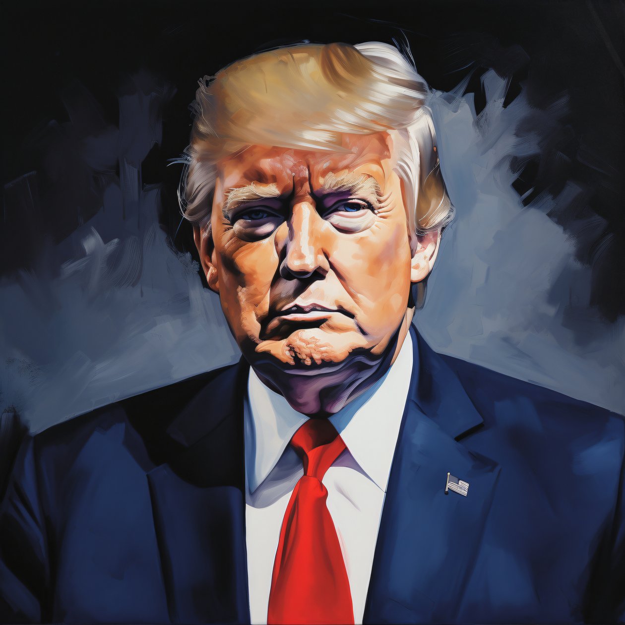 Acrílico Donald Trump Política Pinturas de arte para venda, decoração de parede impressões de F. Abderrahim