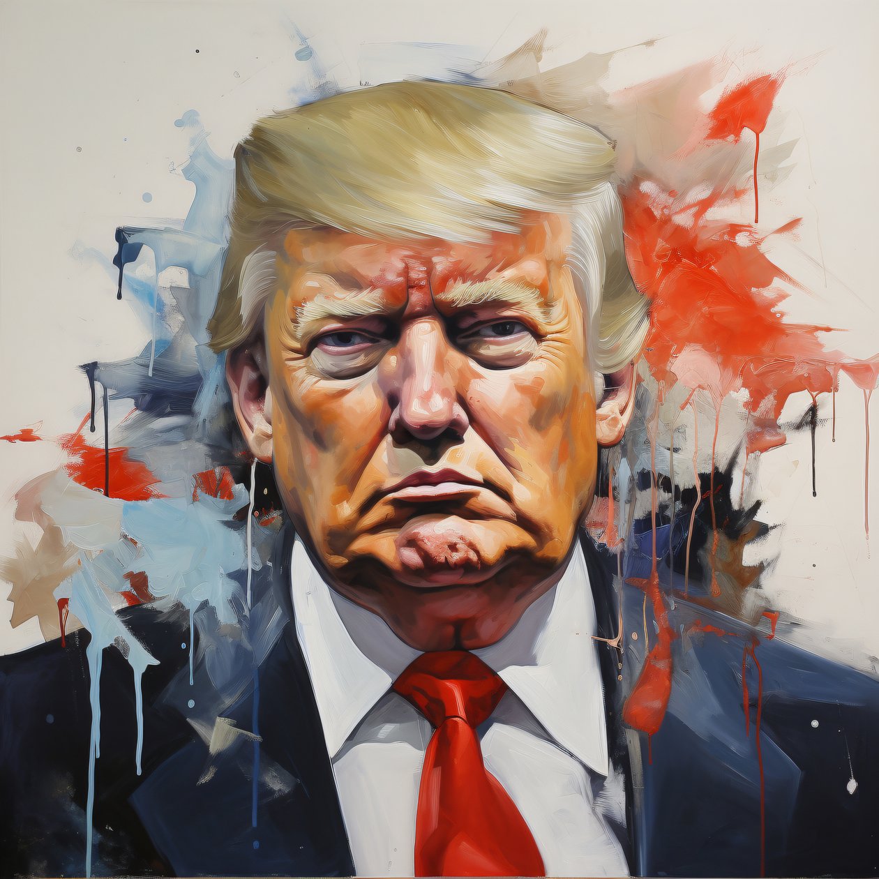 Donald Trump Pop Art Canvas Print, madeira emoldurada, arte moderna da parede da tela de F. Abderrahim