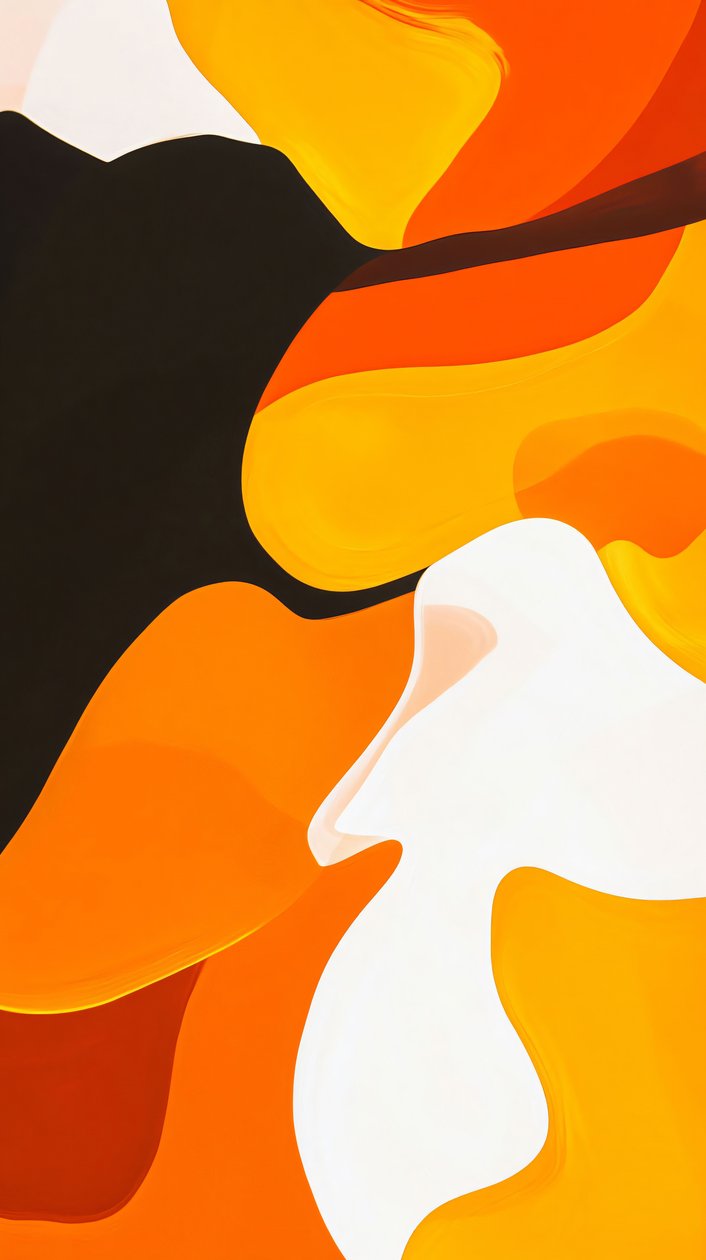 Pintura abstrata em laranja, Decoração de parede para quarto, impressões de decoração de parede de F. Abderrahim