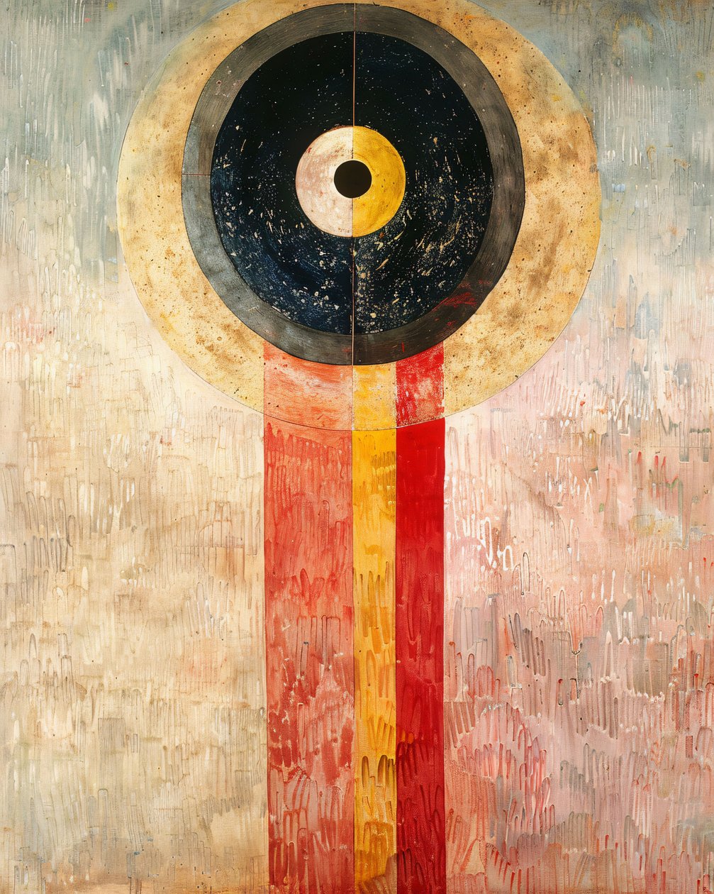 Pintura abstrata Hilma af Klint inspiração de estilo, arte de parede | impressão a pedido de F. Abderrahim