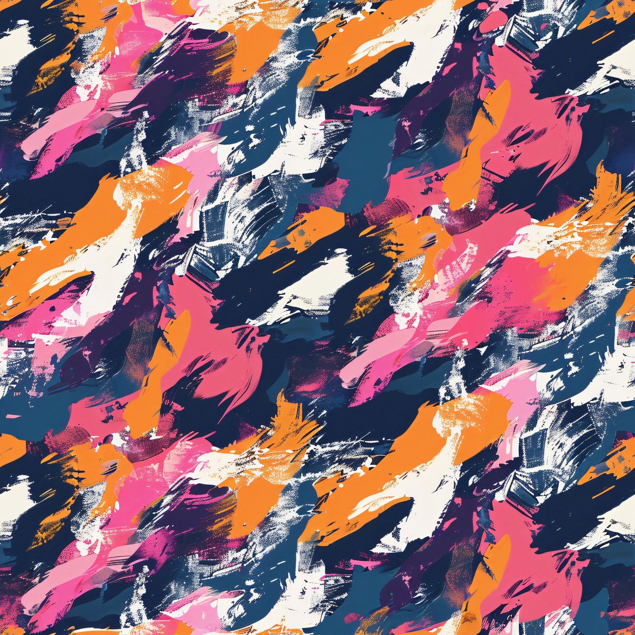 Pincelada abstrata colorida, padrão de textura abstrata, desenho de parede emoldurado de F. Abderrahim
