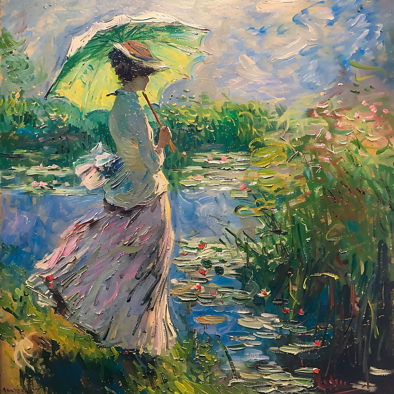 Rapariga de vestido na natureza, Uplifting Scent of Life, século XIX, impressões de arte mural de F. Abderrahim