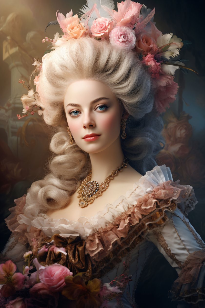 Imagem da bela rainha Maria Antonieta, decoração de parede | impressão a pedido de F. Abderrahim