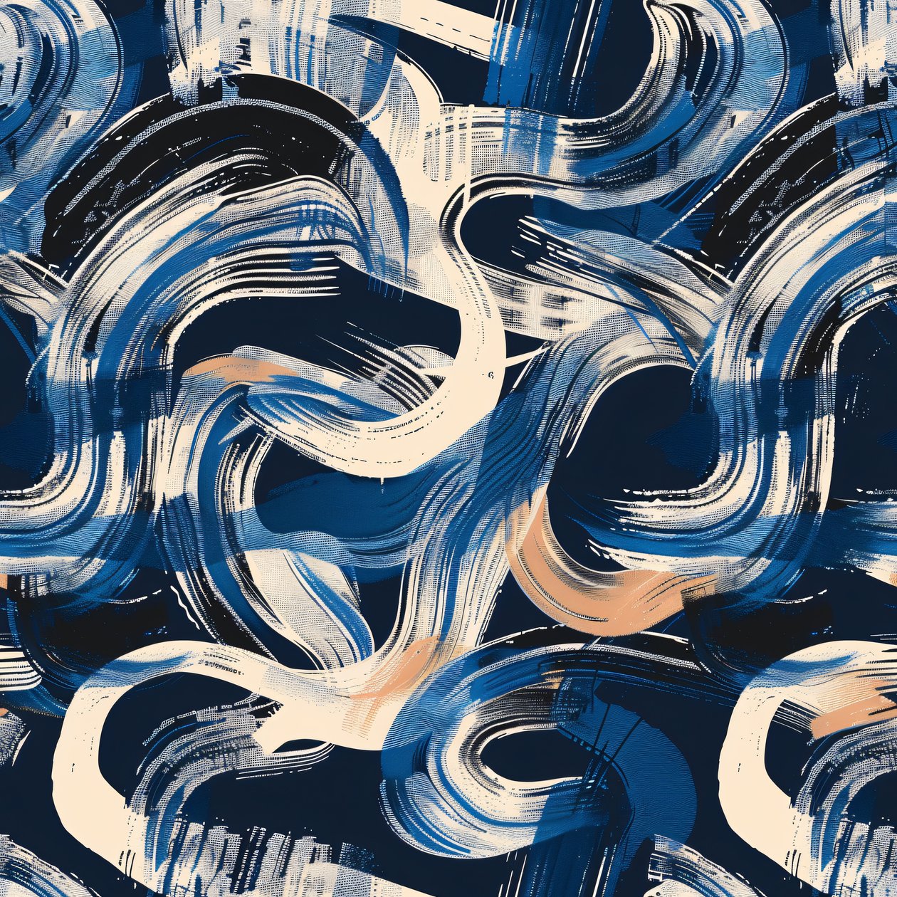 Pinceladas abstractas vibrantes, Desenho de textura abstrata, impressões de arte em tela de F. Abderrahim