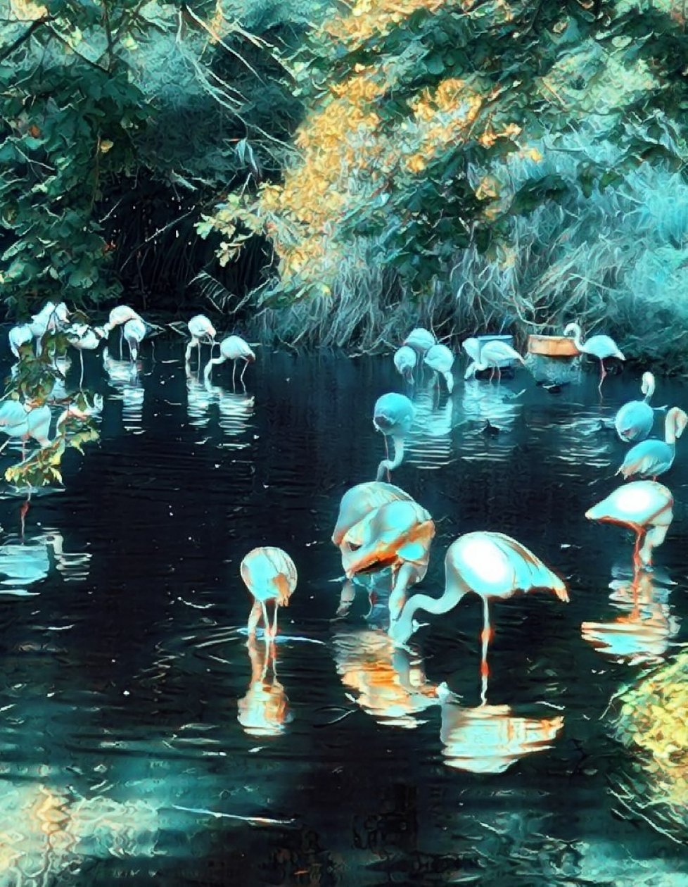 Flamingos. de Margareta Uliarte