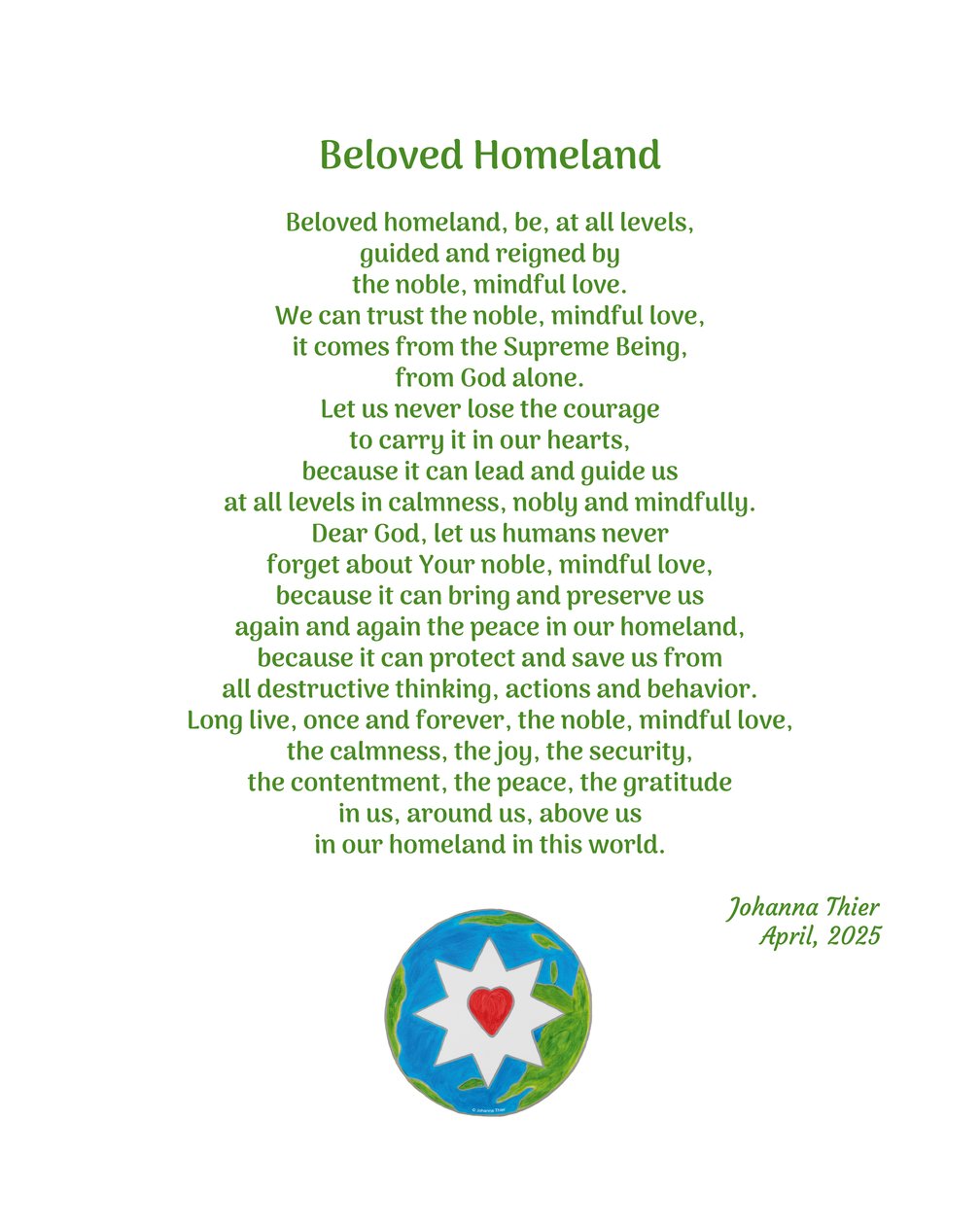 Beloved Homeland de Johanna Thier