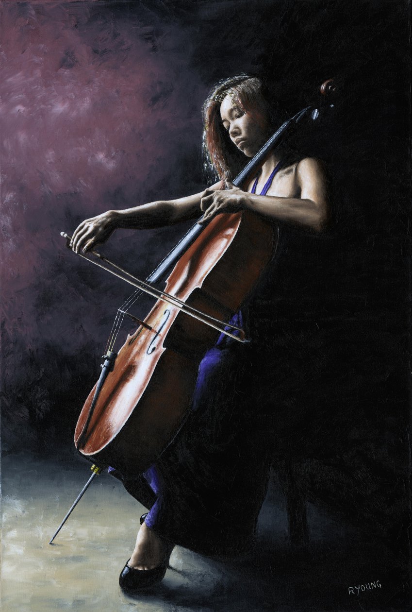 Violoncelista emocional de Richard Young