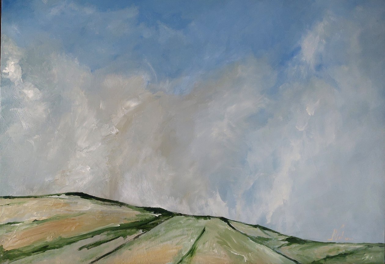 Vento e nuvens nas colinas de M. Vet