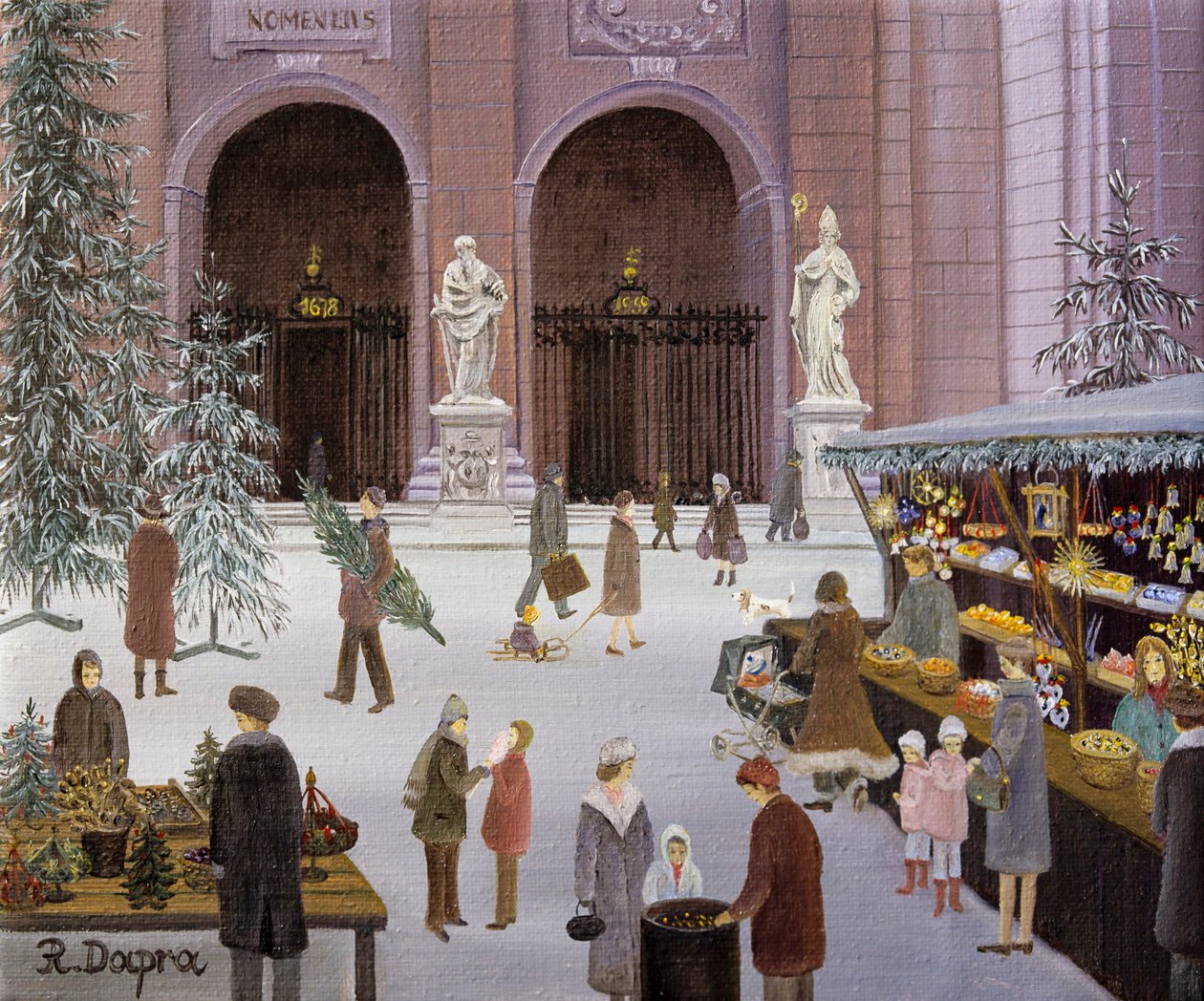 Mercado de Natal na praça da catedral de Regine Dapra