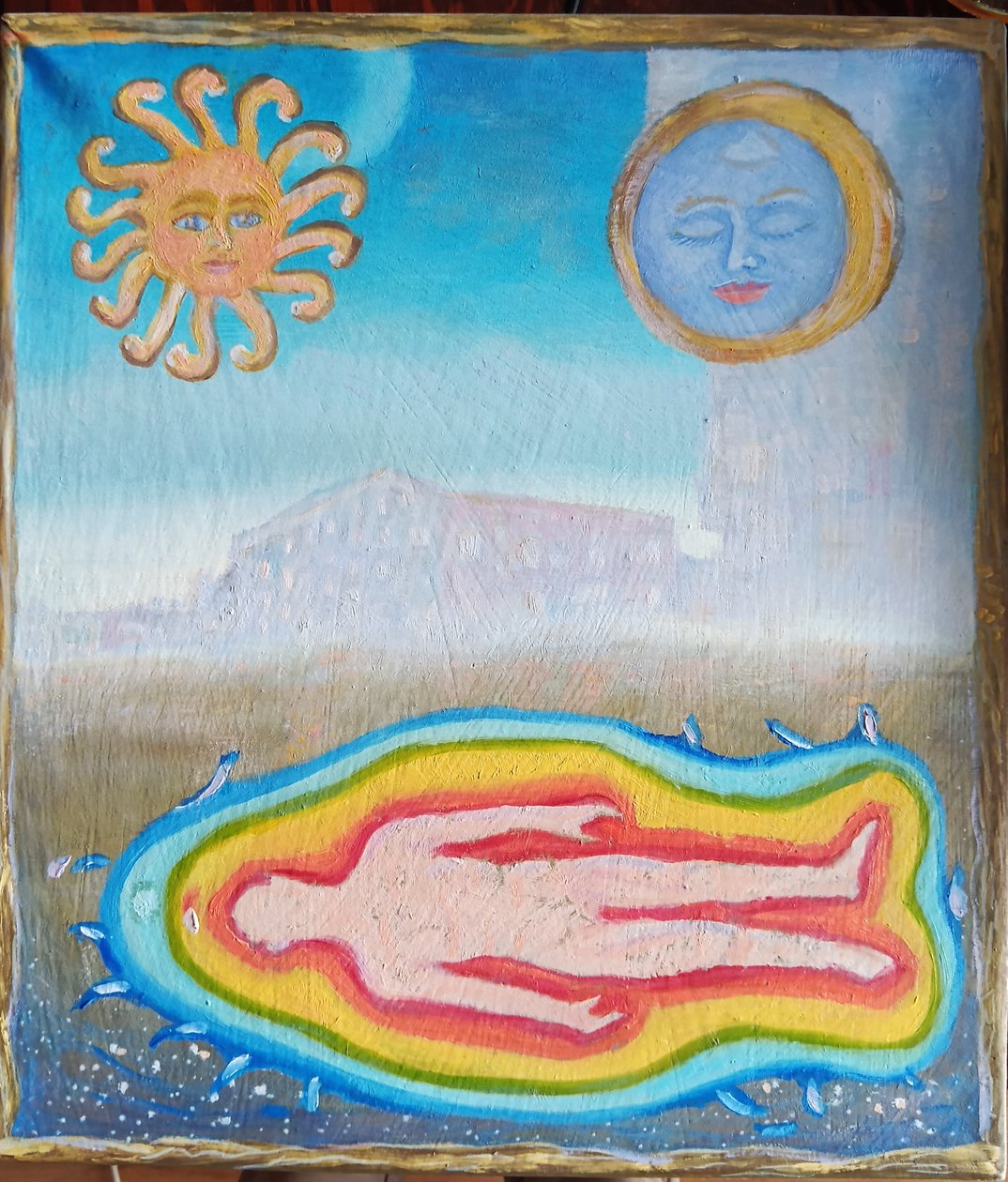 Paisagem com aura humana de Elzbieta Goszczycka