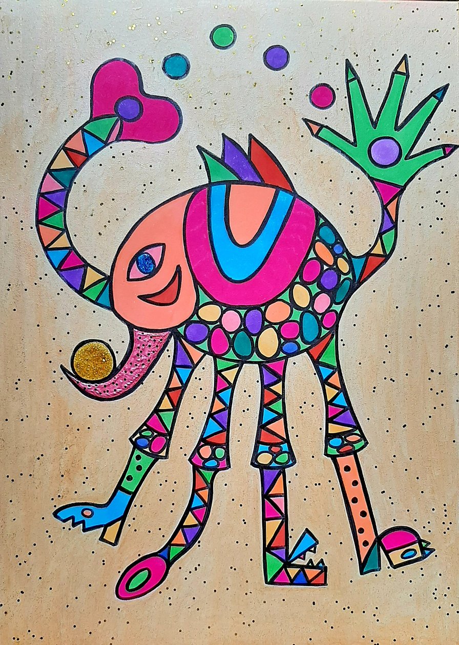 Porco-girafa de Steffi_Seiler_Art