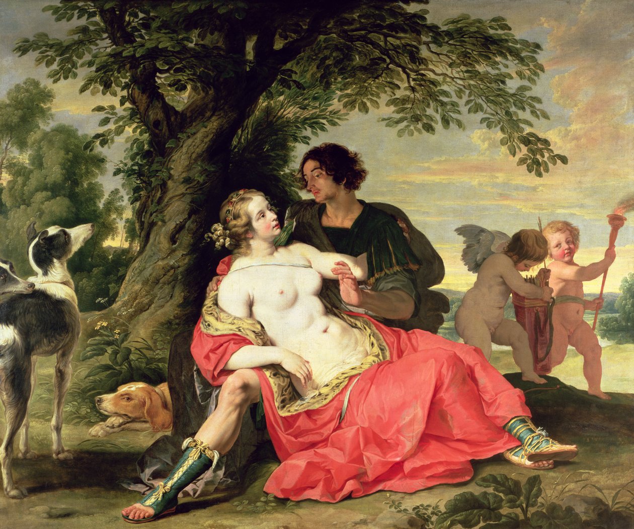 Venus e Adonis, c.1620 de A. and Wildens, J. Janssens