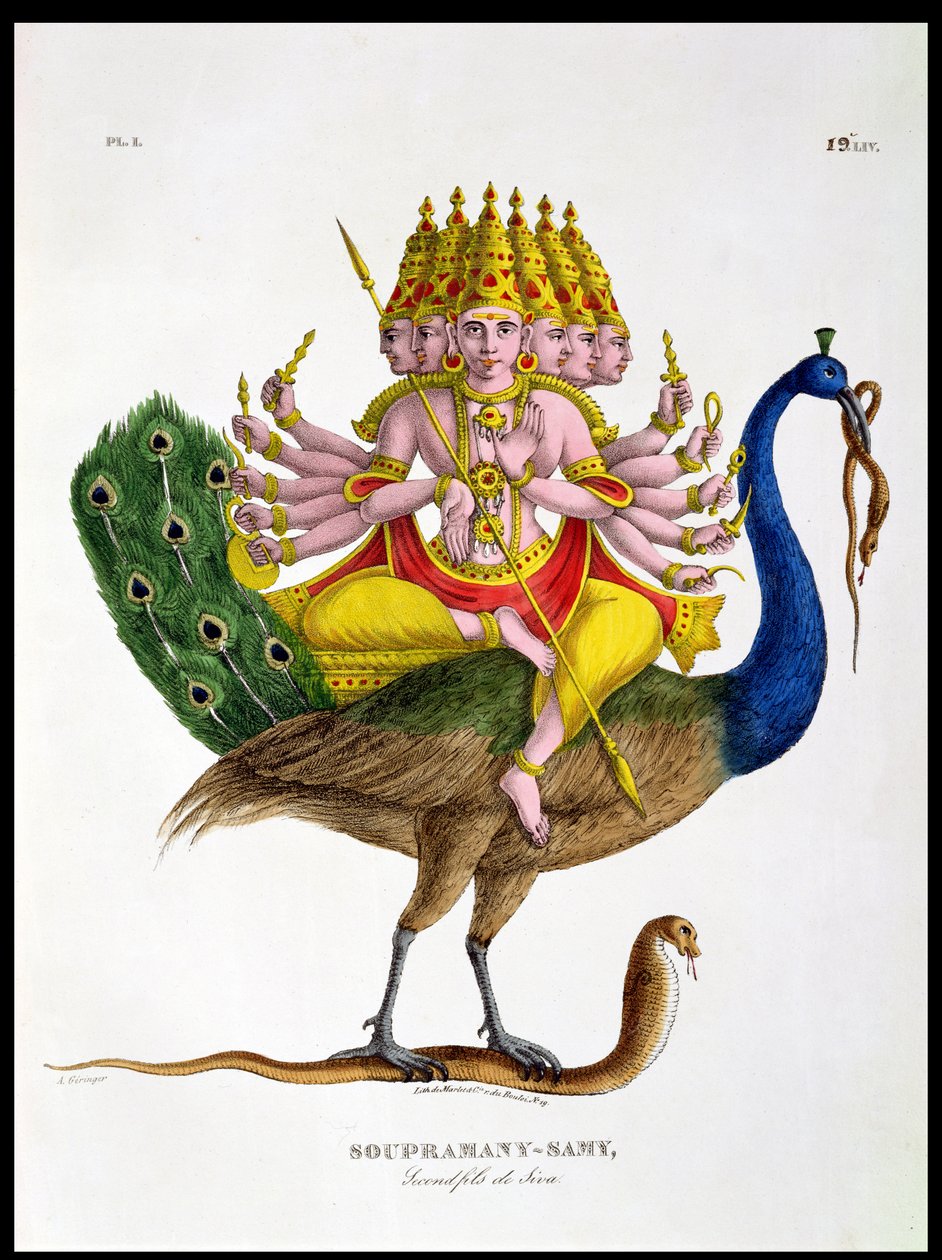 Skanda, gravado por Marlet de A. Geringer