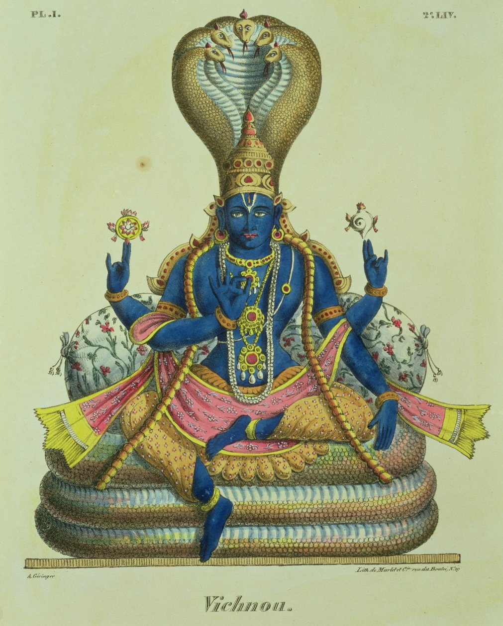 Vishnu, gravado por de Marlet de A. Geringer