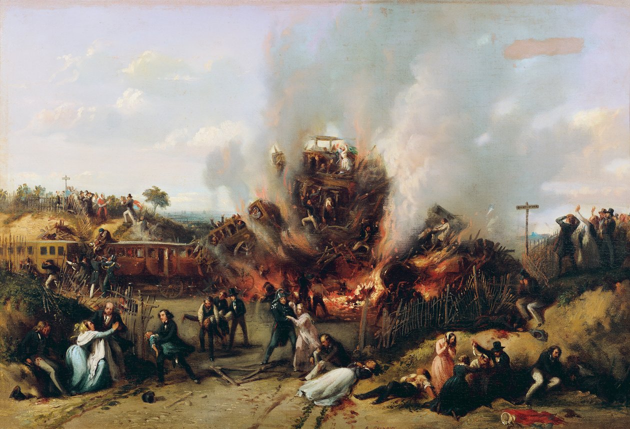 Desastre na estrada de ferro entre Versalhes e Bellevue, 8 de maio de 1842 de A Provost