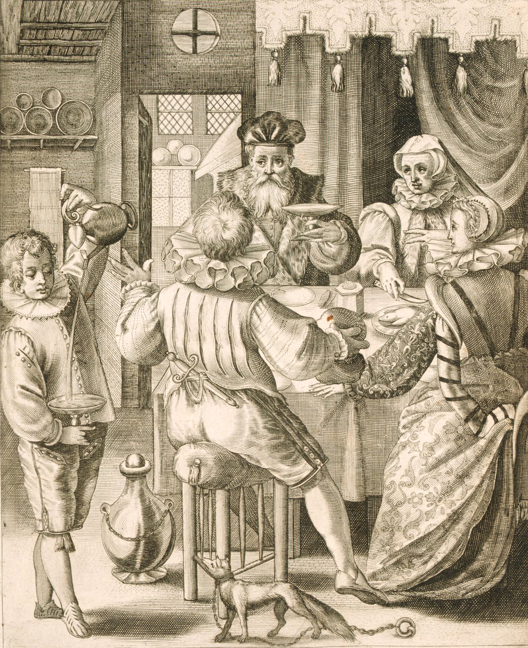 Refeição na sala de jantar de A. von Londersell