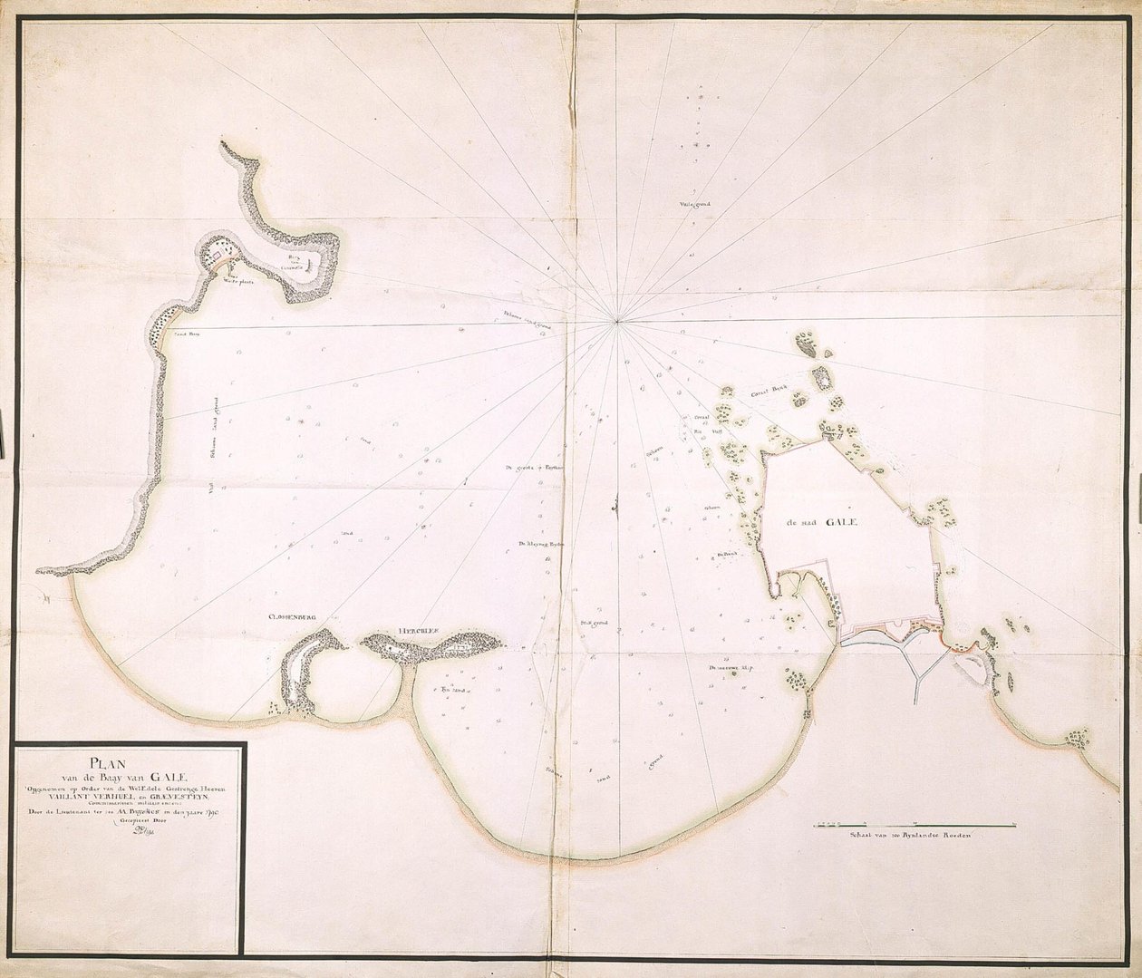 Mapa da Baía da Gale de A.A. Buijskes