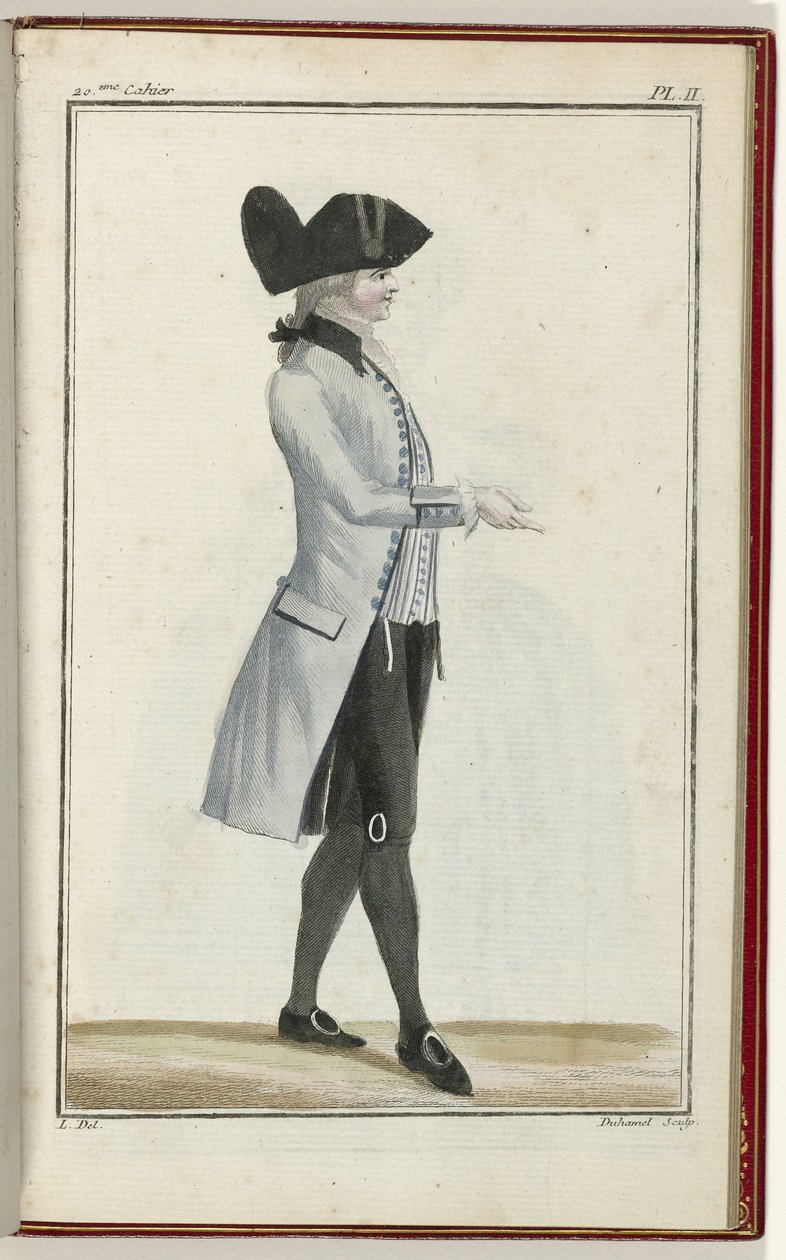 Cabinet des Modes ou Les Modes Nouvelles, 1 de Setembro de 1786, pl. II de A.B. Duhamel