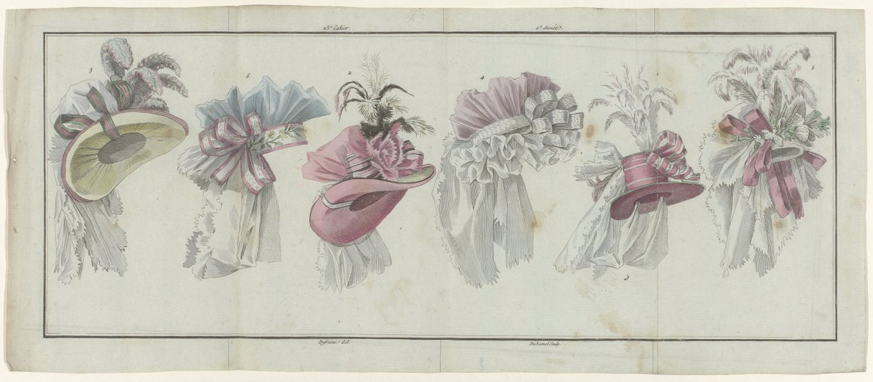 Magasin des Modes Nouvelles Françaises et Anglaises, 20 de Julho de 1787, 25º folheto, 2º ano, Página única de A.B. Duhamel