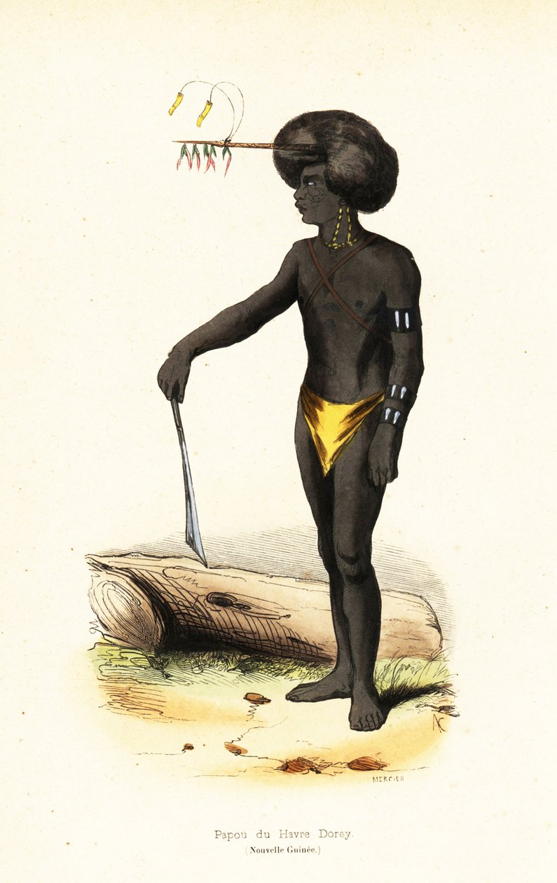 Homem Papua de Dory Harbour, Papua Ocidental de AC AC