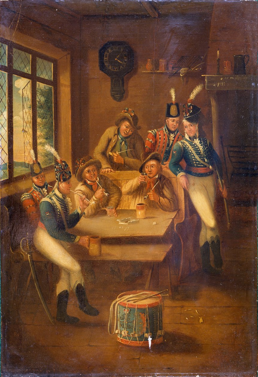 Uma Festa Recrutadora, 1805 de A.E. Eglington