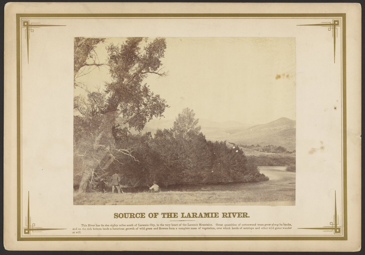 Nascente do rio Laramie. [Wyoming]. de A.J. Russell