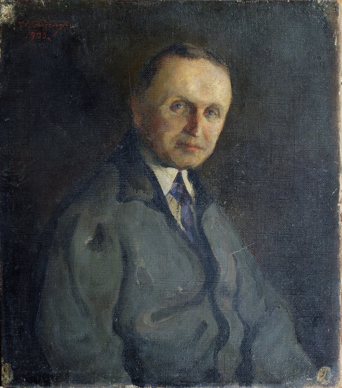 Retrato do pianista Konstantin Igumnov 1873-1948, 1930 de A.K. Elsner