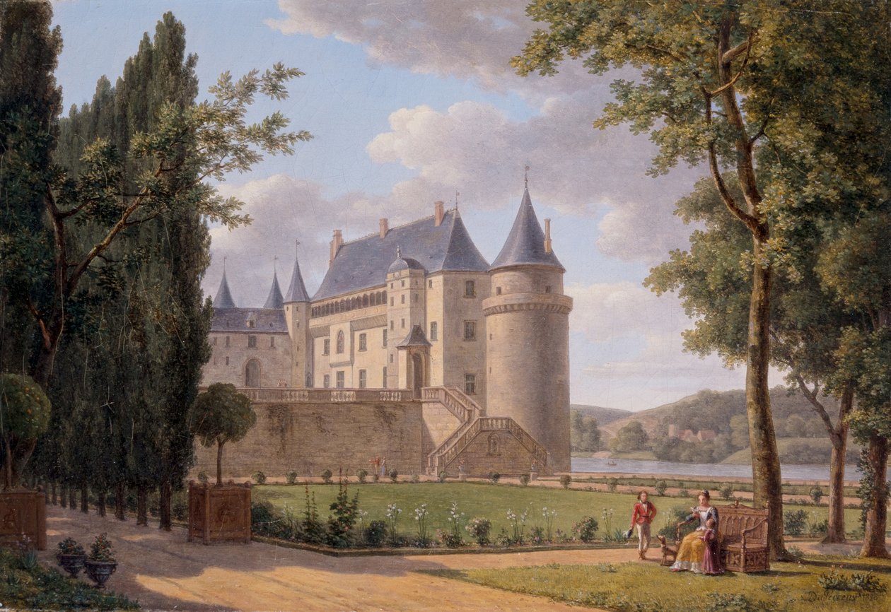 Vista do castelo de La Guerche de A.L.R.M. Duperraux