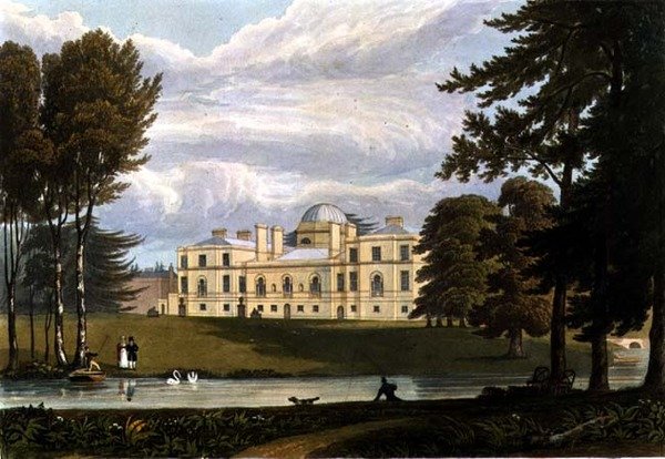 Chiswick House, gravada por Robert Havell (1769-1832) e Filho de A.V. Copley (after) Fielding
