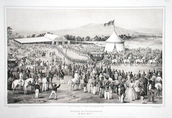 Coroação do General Faustin Soulouque (c.1785-1867) como Imperador do Haiti de A. (after) Hartmann