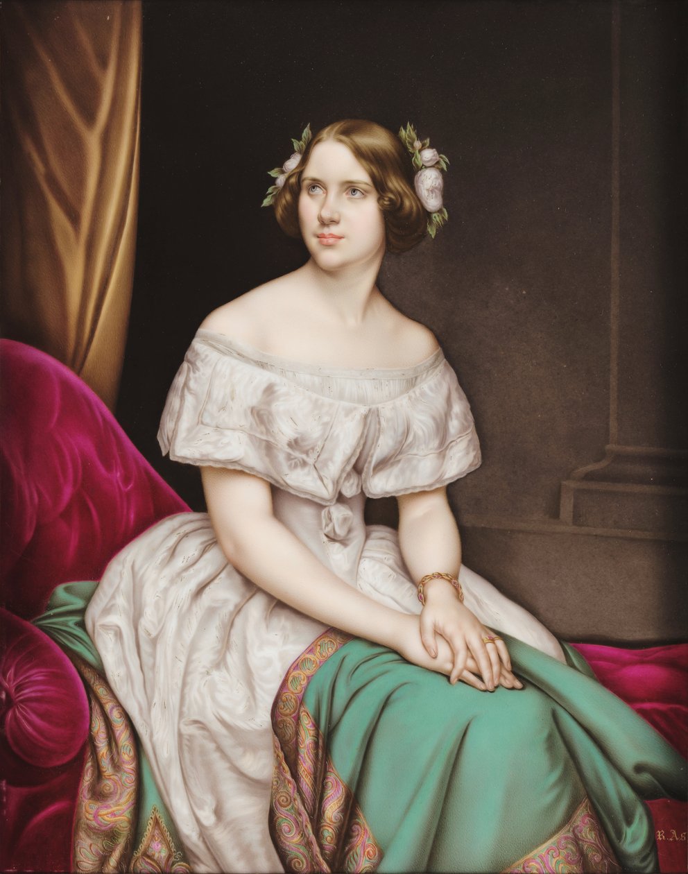 Retrato de Francisca de Bragança, a Princesa de Joinville de A. Asel