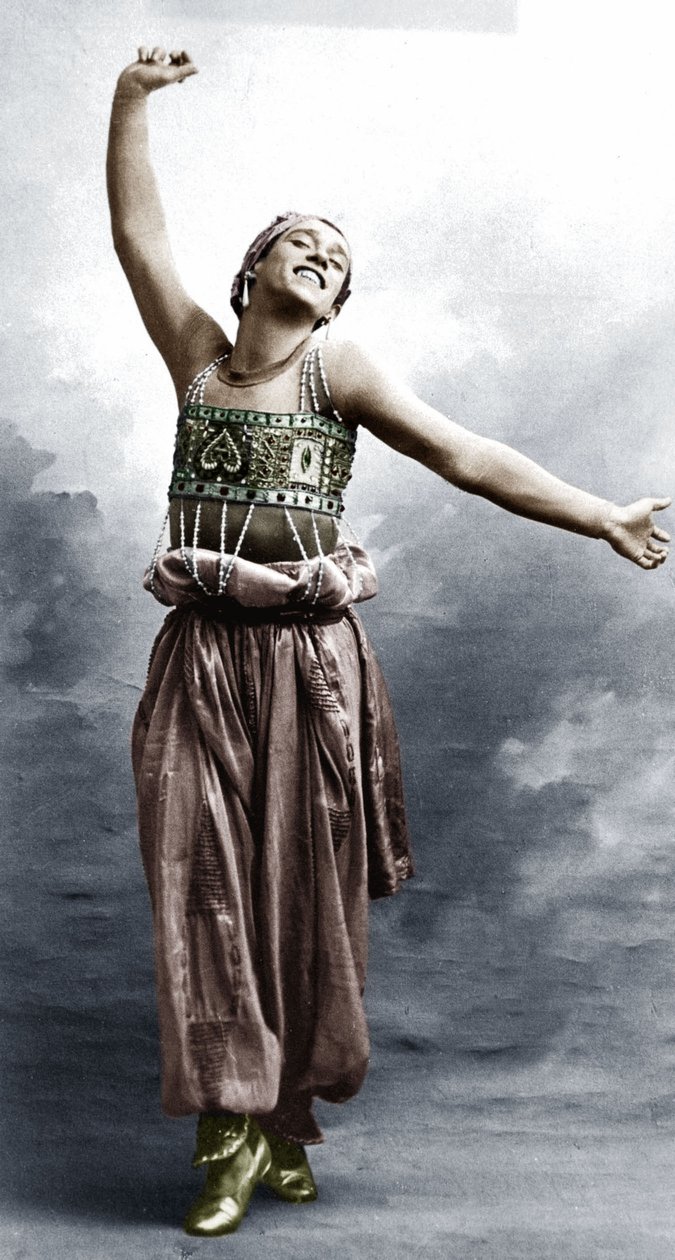 Vaslav Nijinsky em traje para Sheherazade de A. Bert