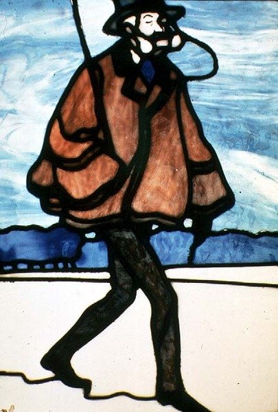 O Dandy, c.1900 (vitral) de A. Canissar