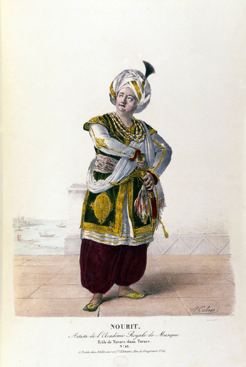 Adolphe Nourit na ópera Tarare de Antonio Salieri (1750 - 1825). de A. Colin