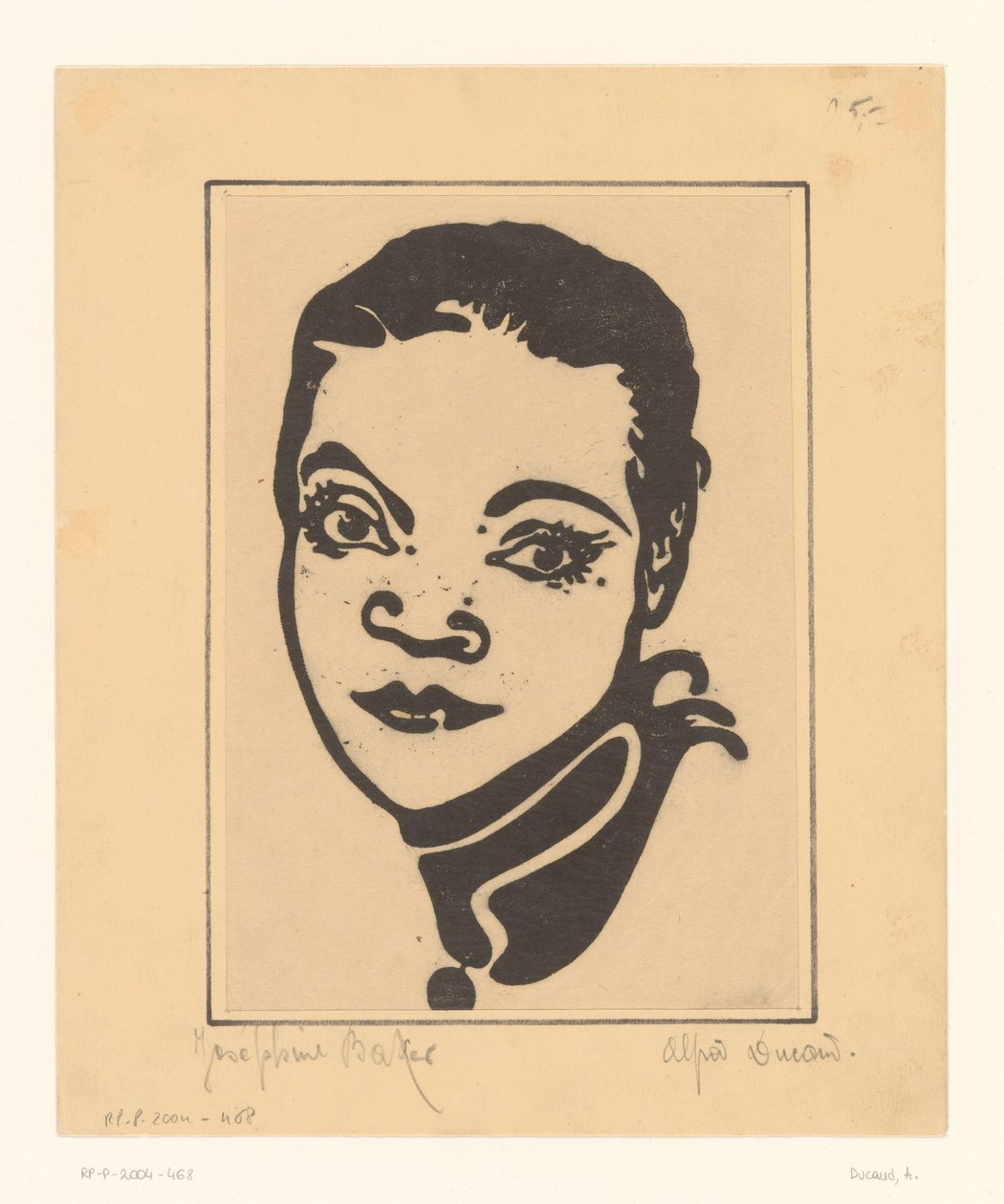 Retrato de Josephine Baker de A. Ducand