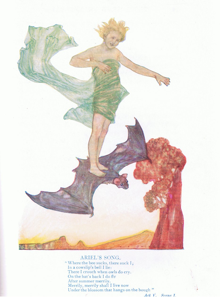 Música de Ariel (The Tempest), de Tales from Shakespeare pub. por Ward Lock & Co Ltd de A. Jackson