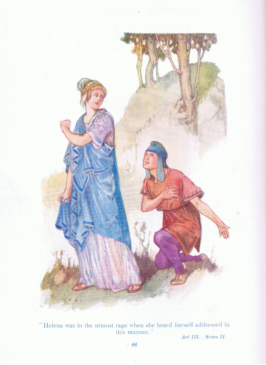 Helena estava na maior fúria quando se ouviu falar desta maneira (A Midsummer Night