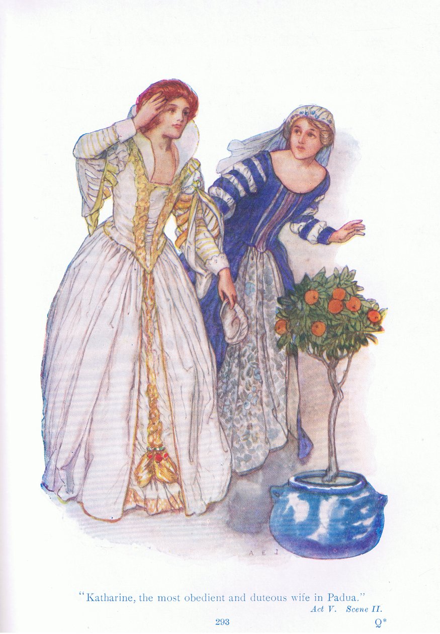 Katherine, a esposa mais obediente e dócil de Pádua (The Taming of the Shrew), de Tales from Shakespeare pub. por Ward Lock & Co Ltd de A. Jackson